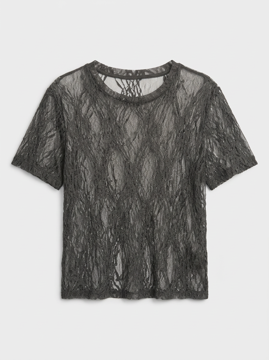 T-shirt in pizzo