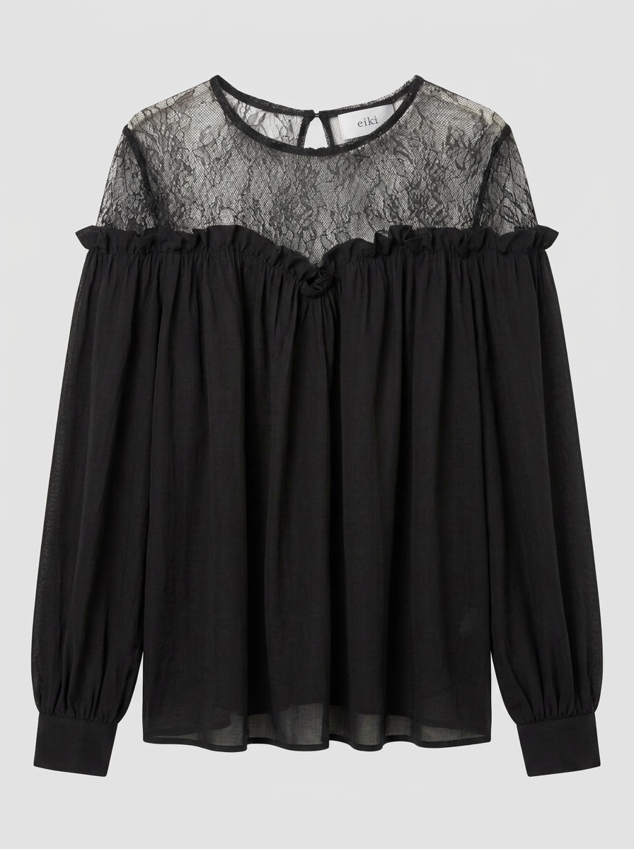 Blusa dettaglio pizzo