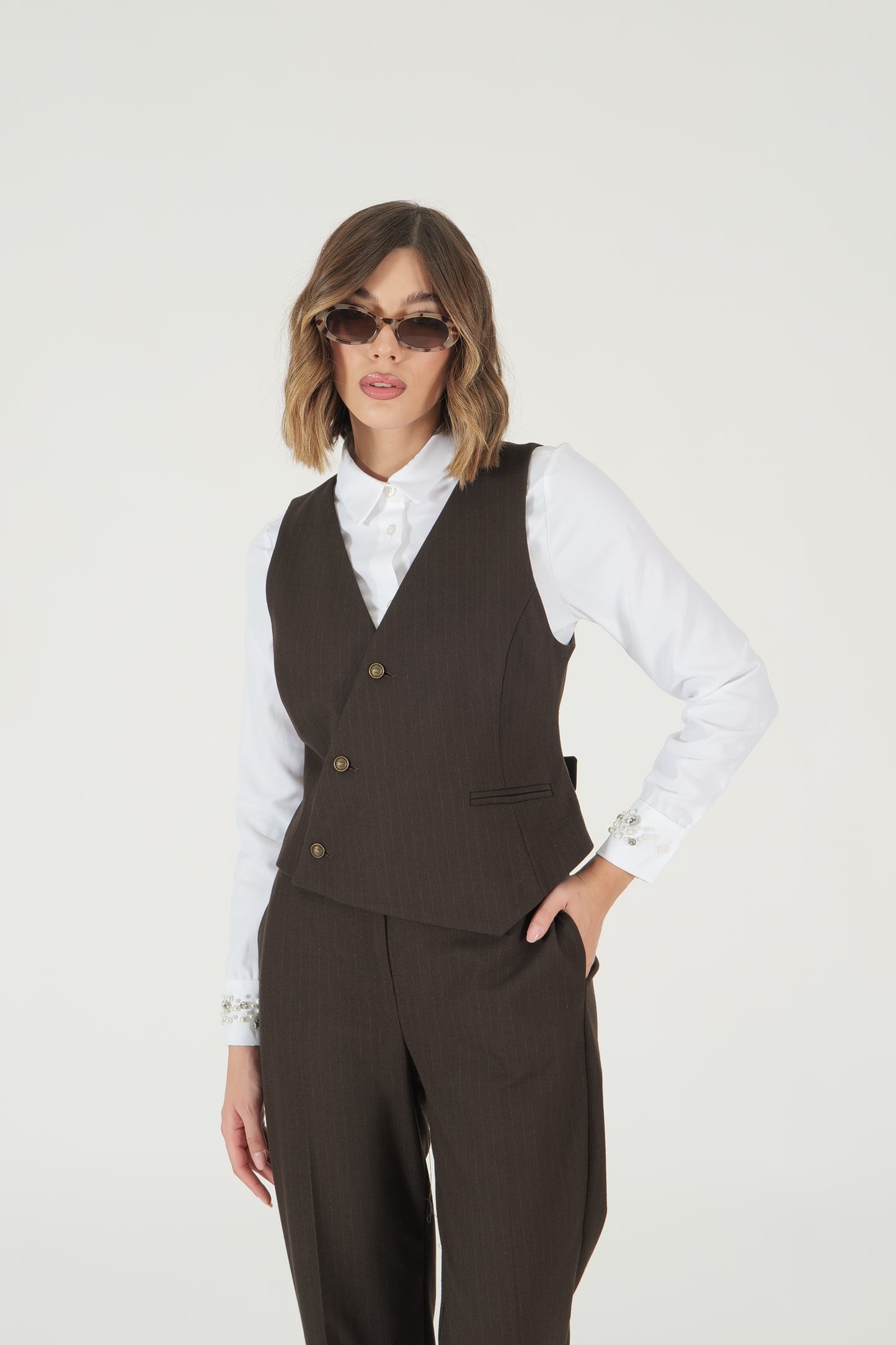 Pantalone gessato