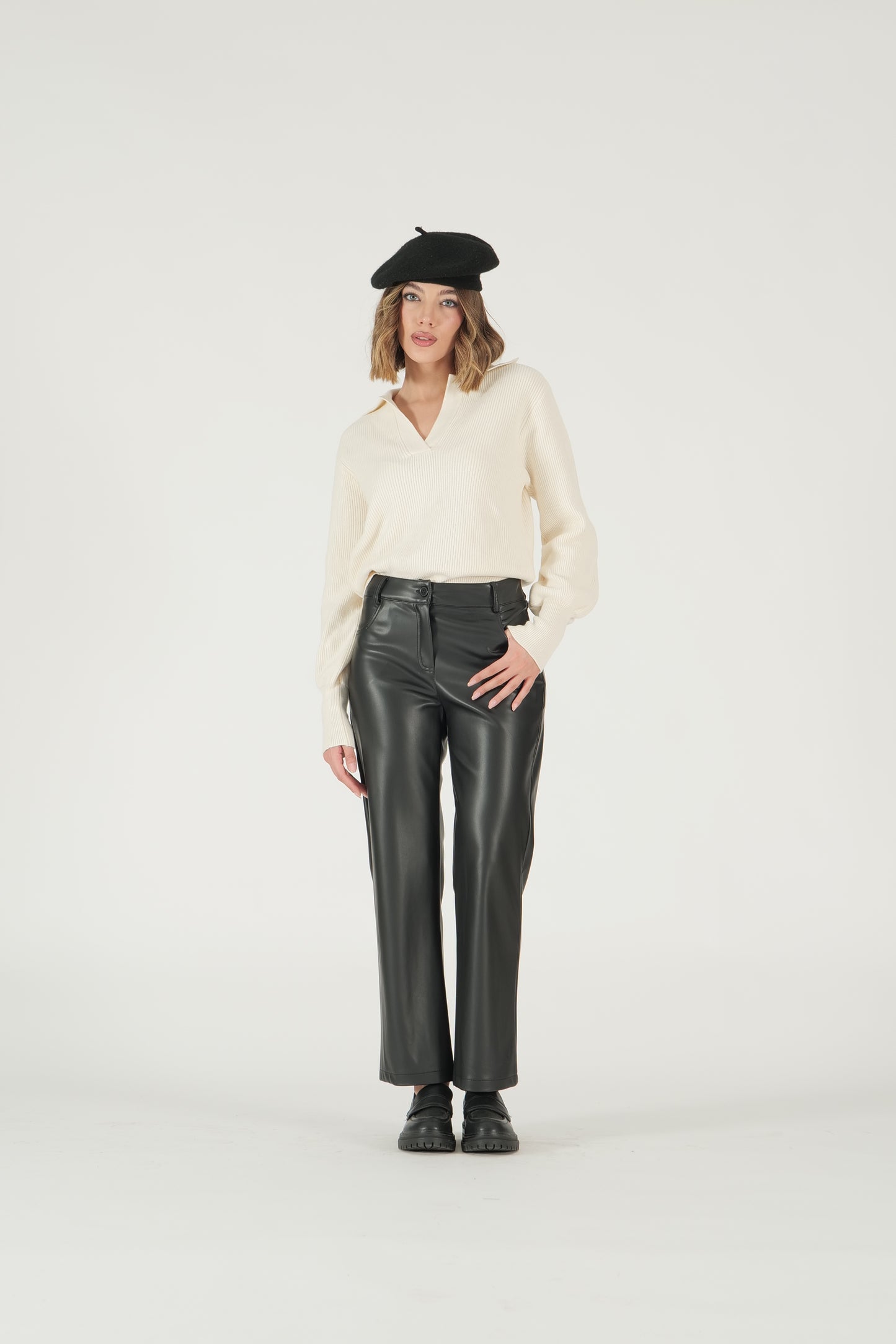 Pantalone in ecopelle