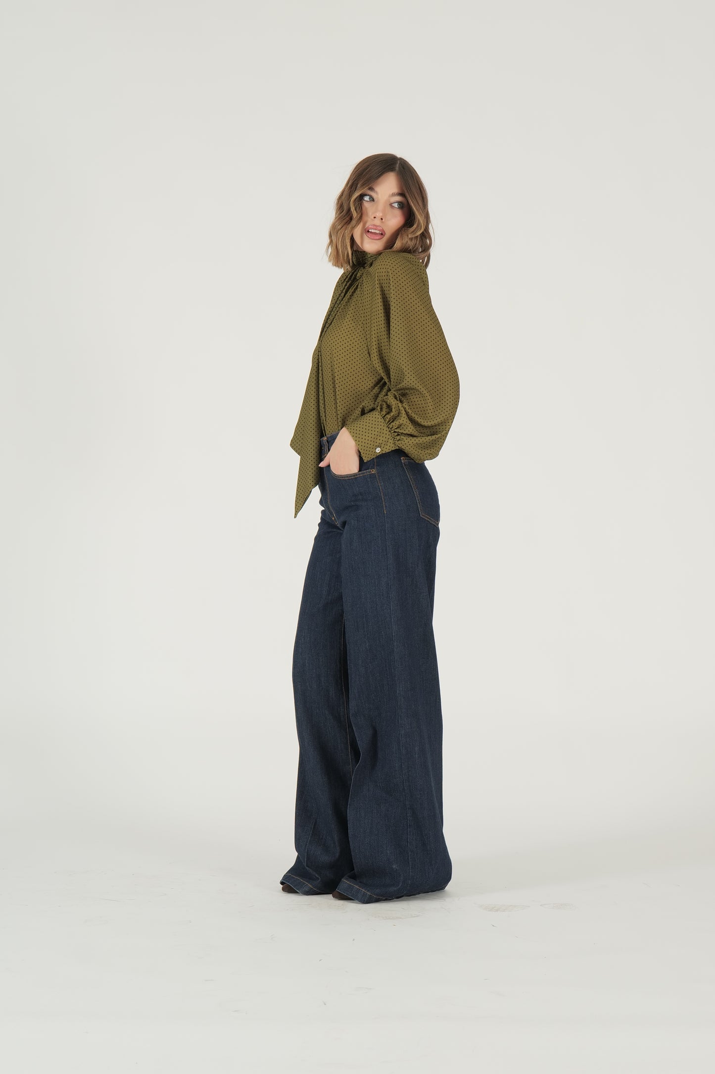 Jeans palazzo 5 tasche