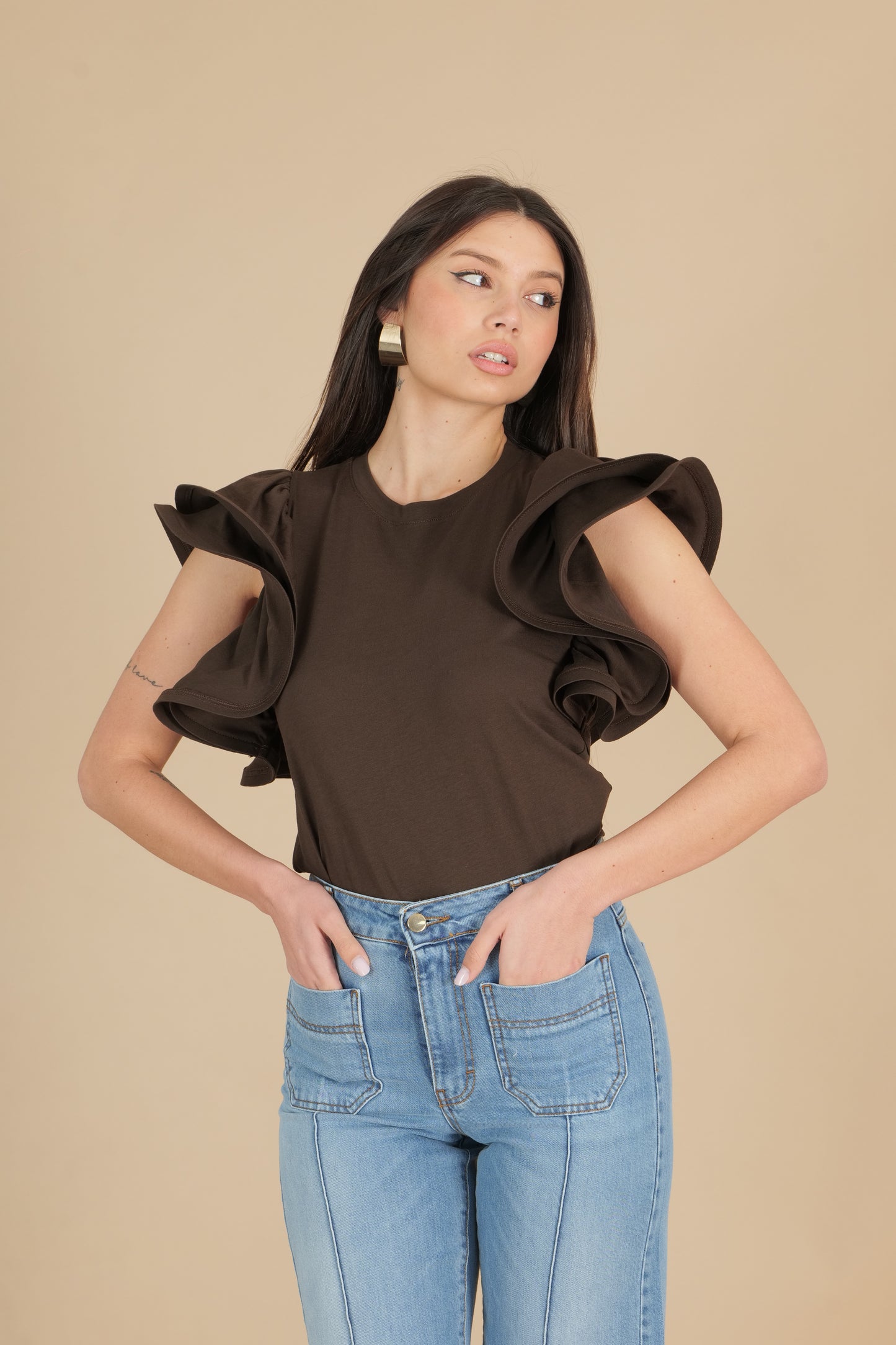 Jeans wide high