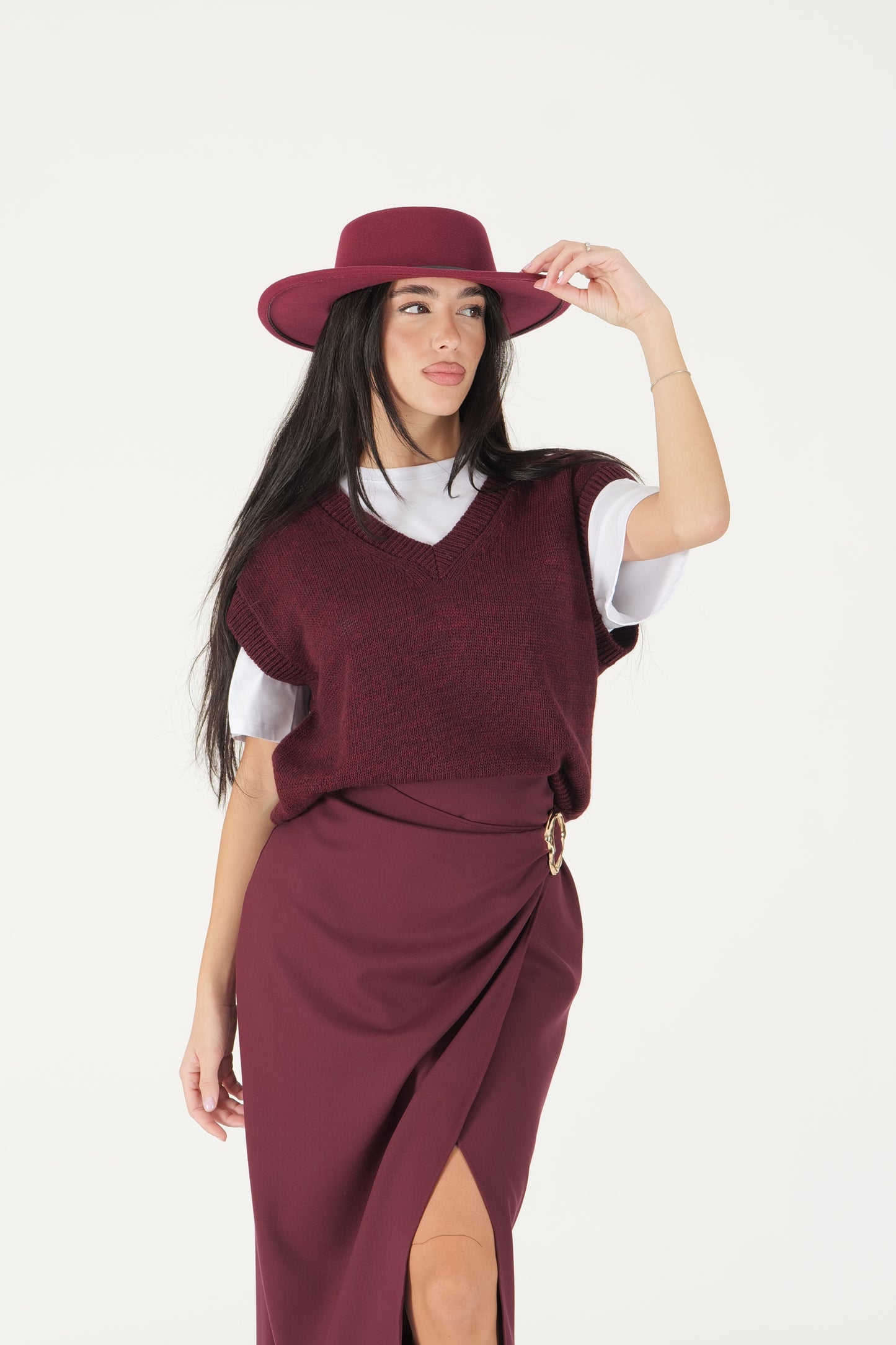 Gilet in maglia scollo a V