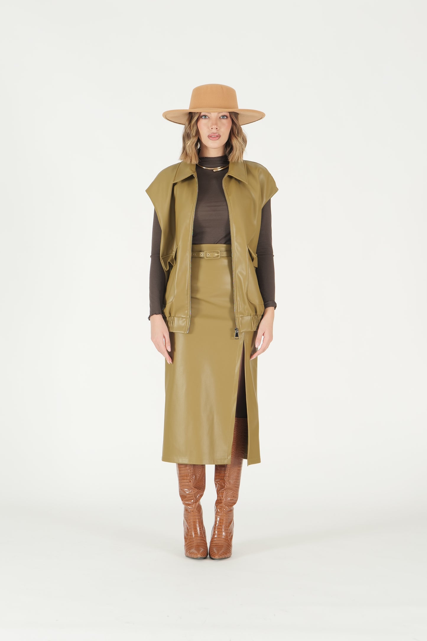 Gilet in ecopelle