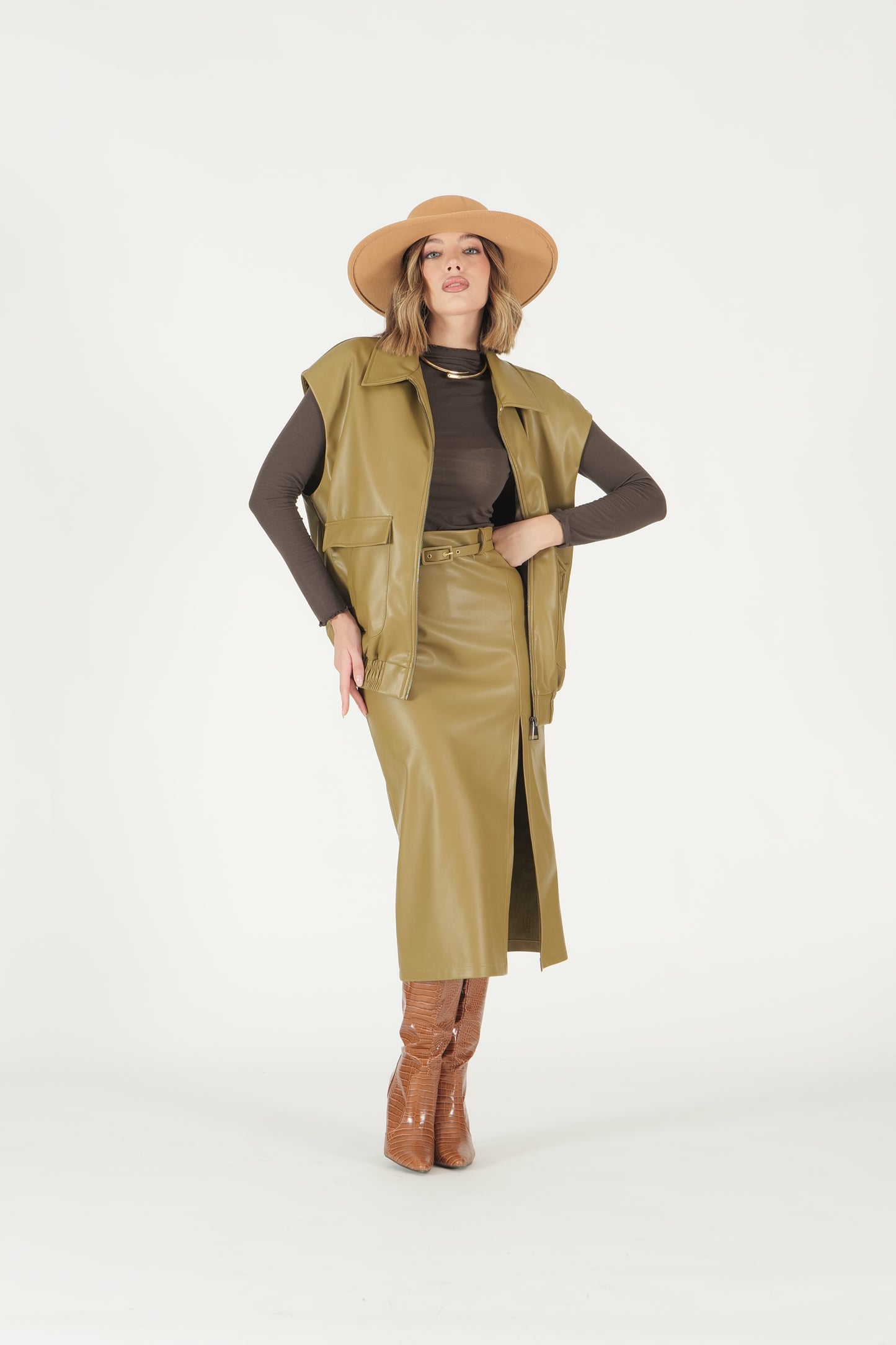 Gilet in ecopelle