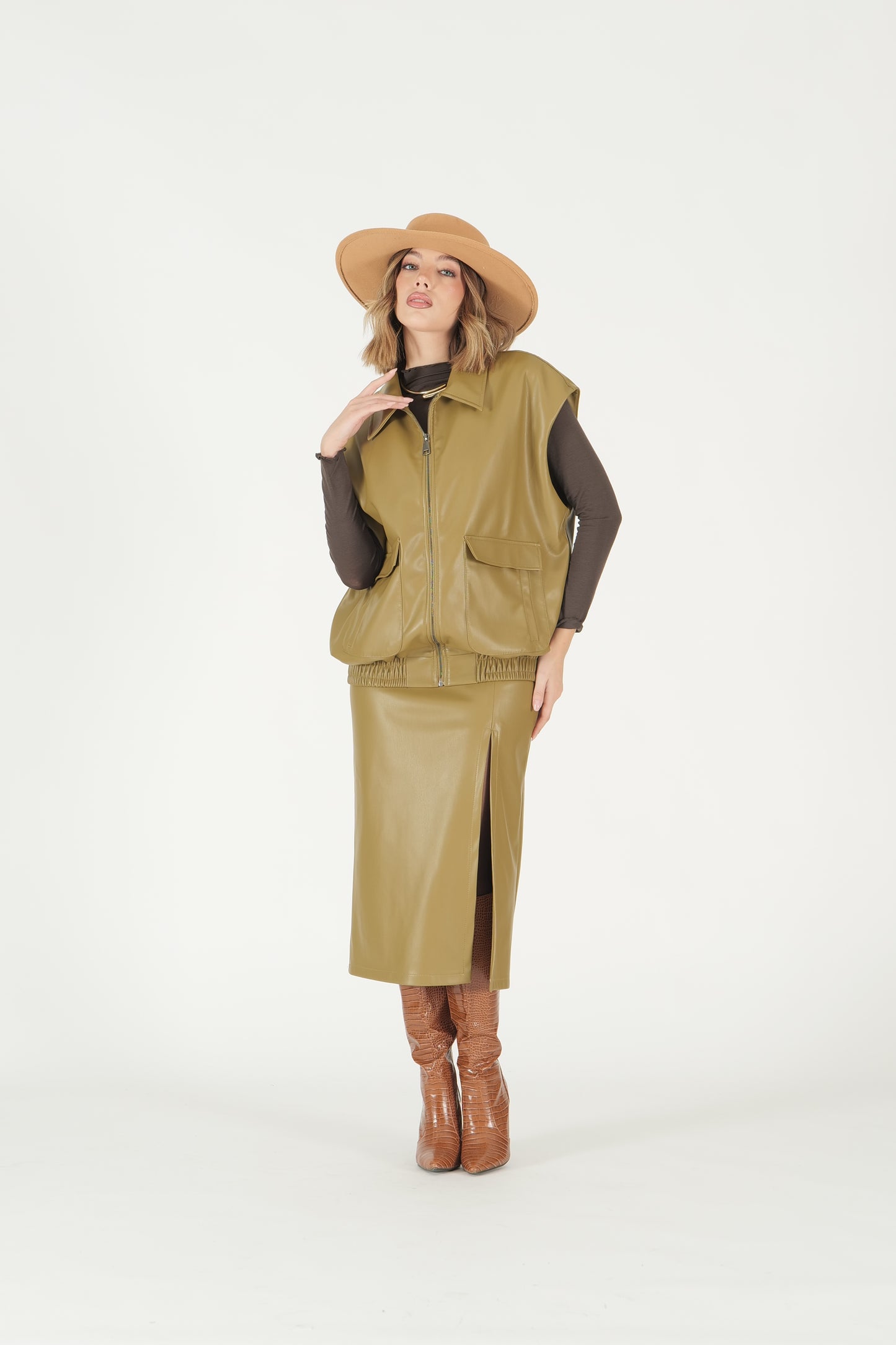 Gilet in ecopelle