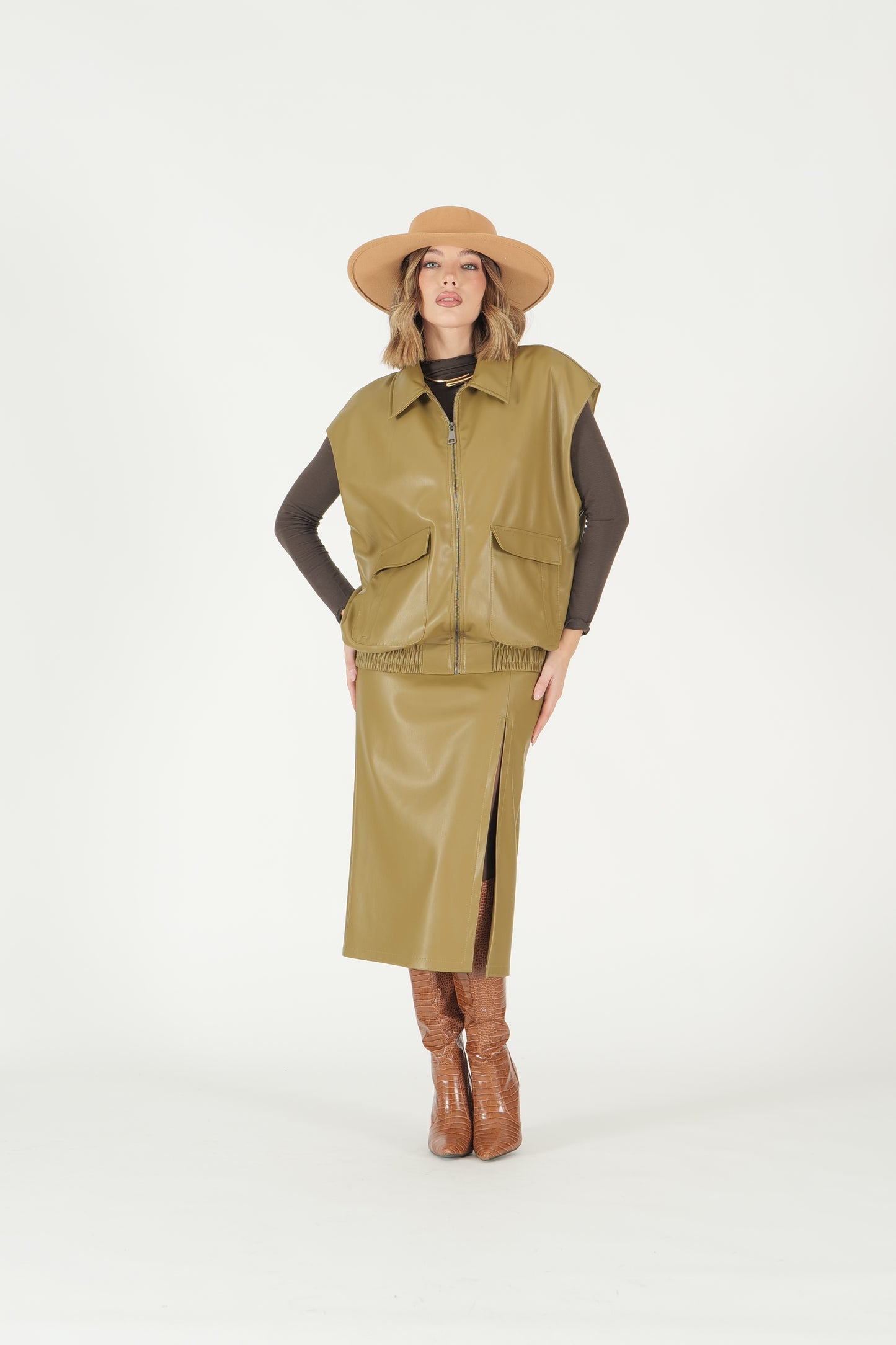 Gilet in ecopelle