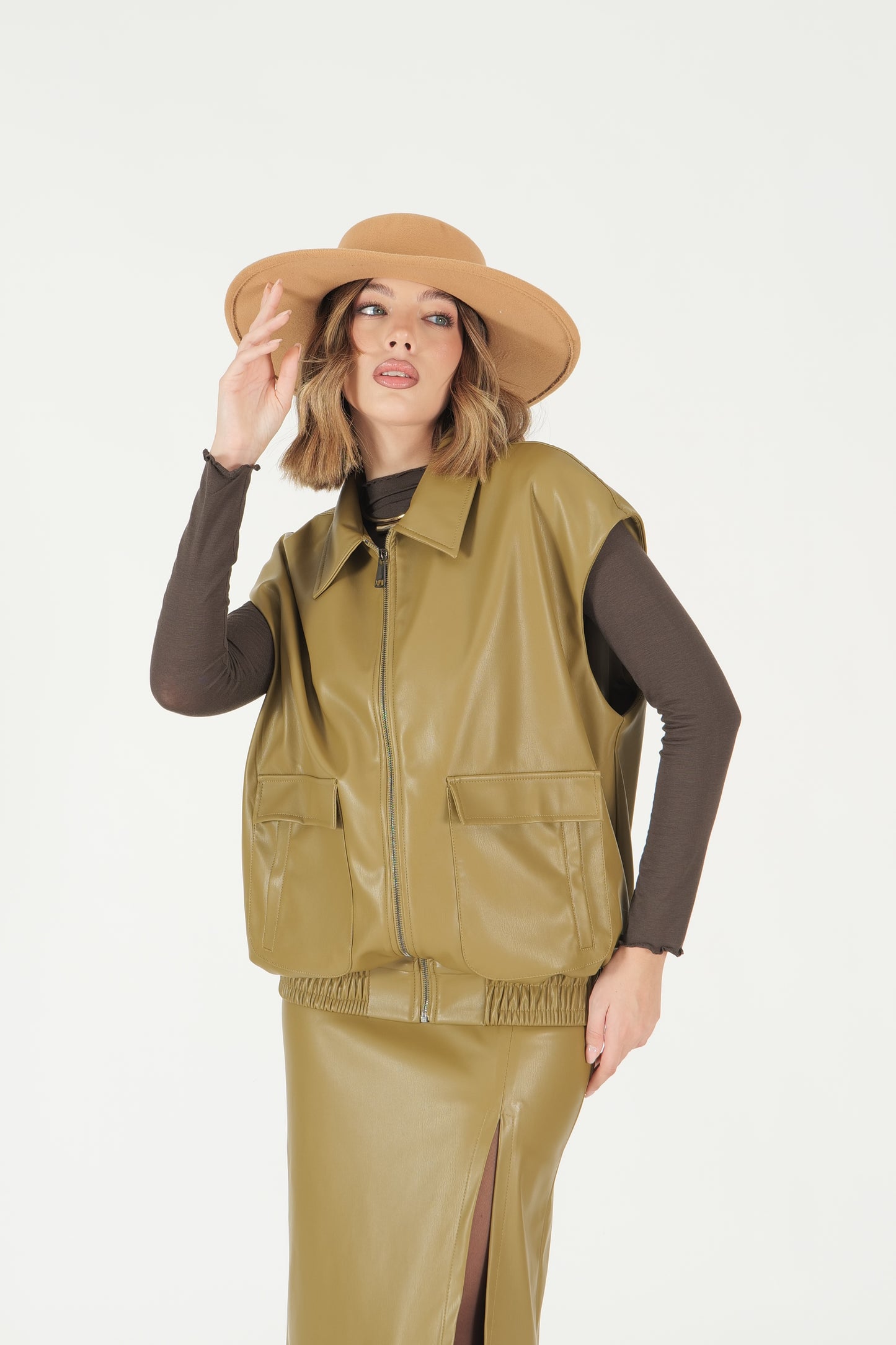 Gilet in ecopelle