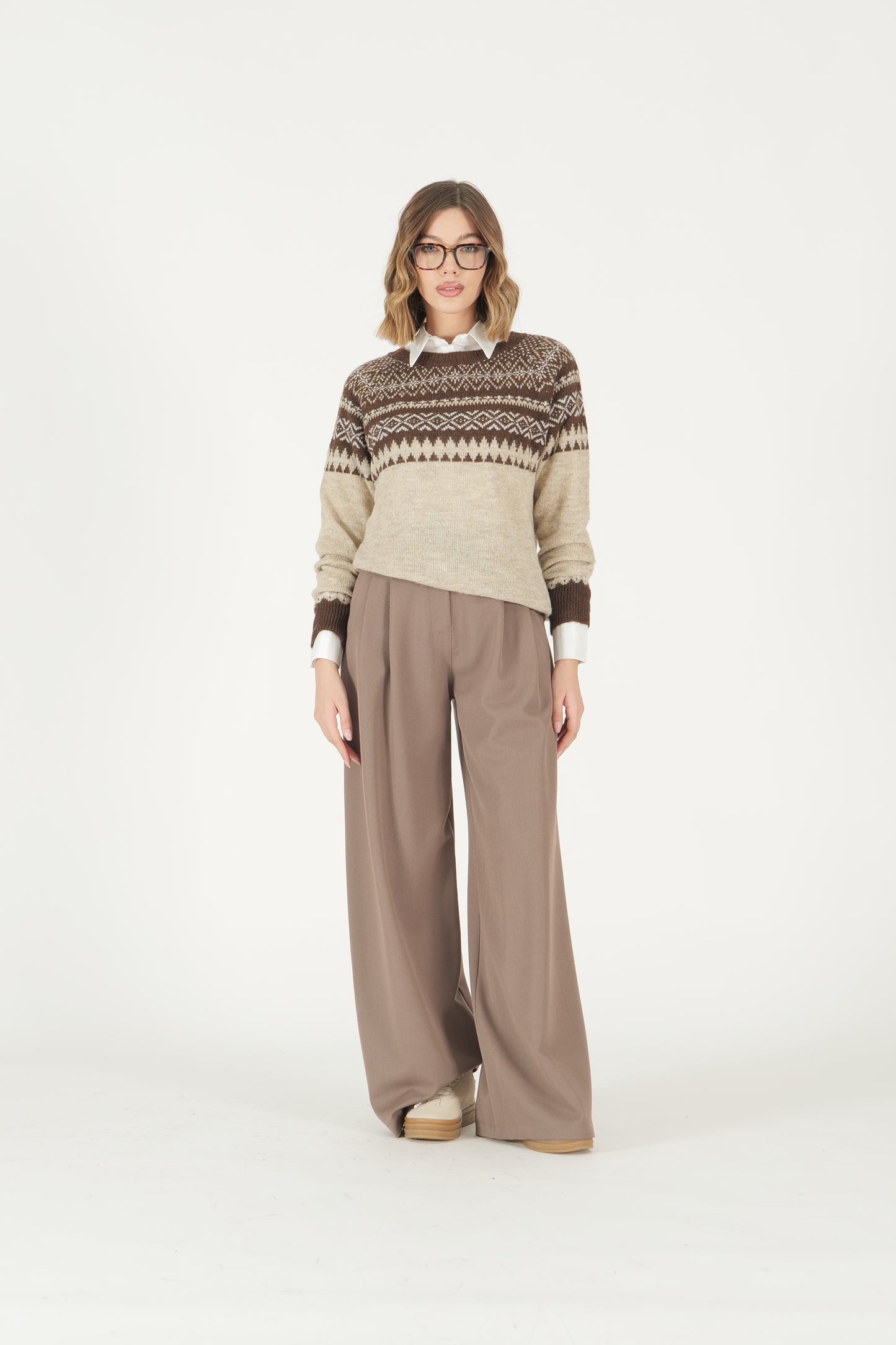 Maglione con motivo jacquard