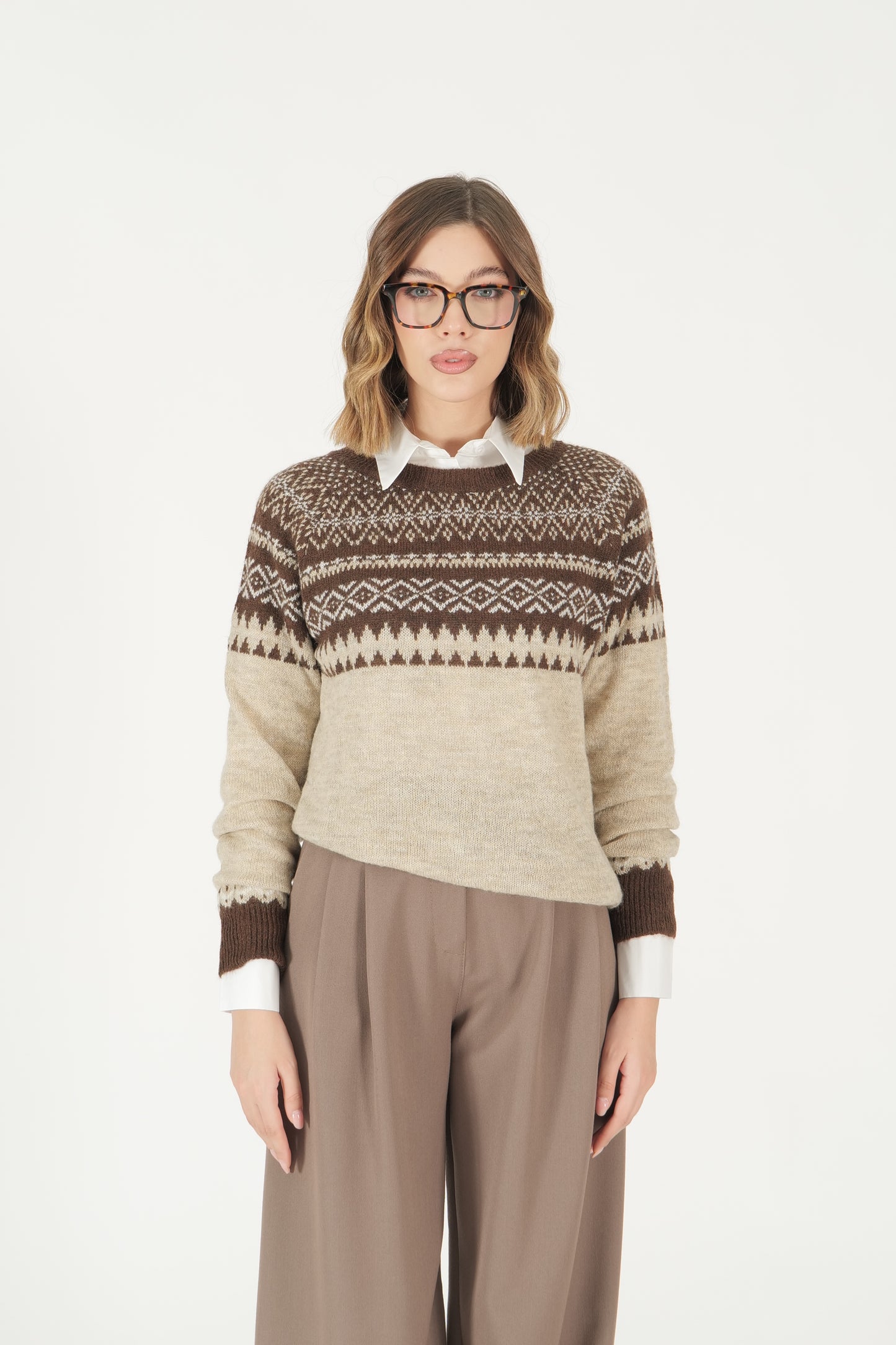 Maglione con motivo jacquard
