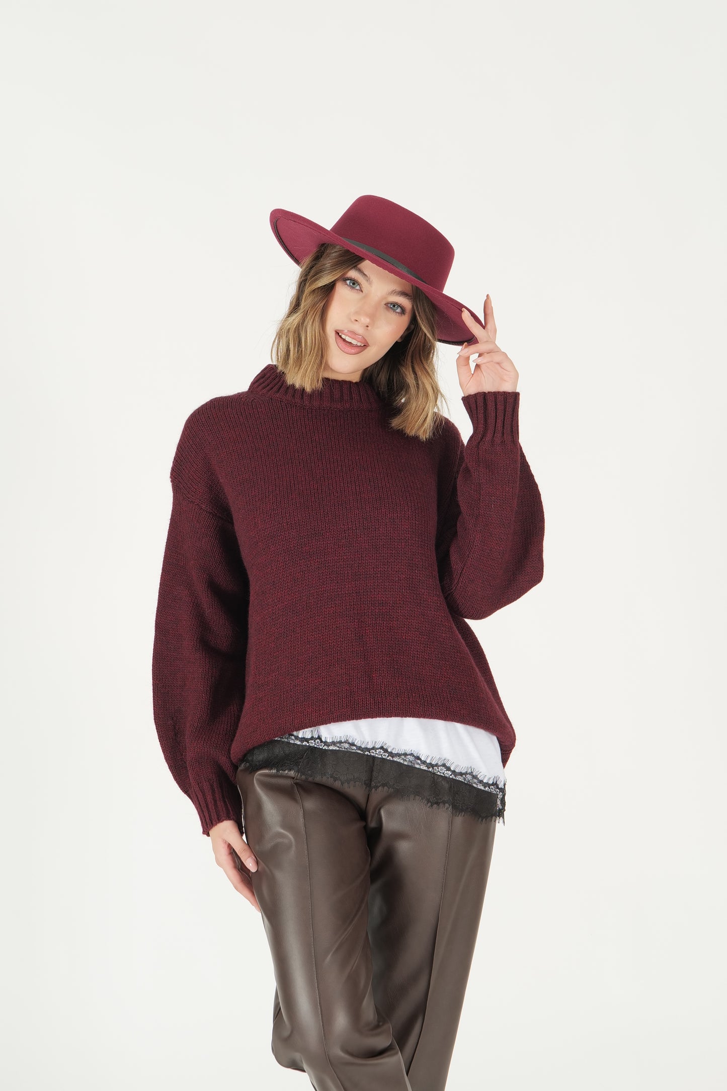 Maglione girocollo over