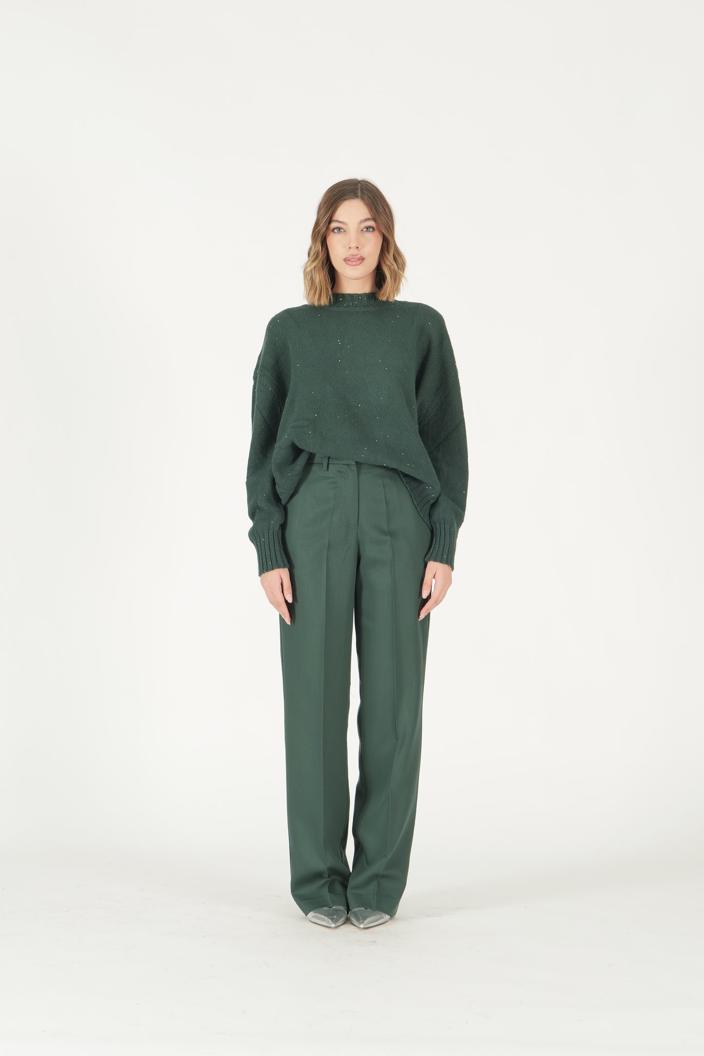 Maglione con micro paillettes