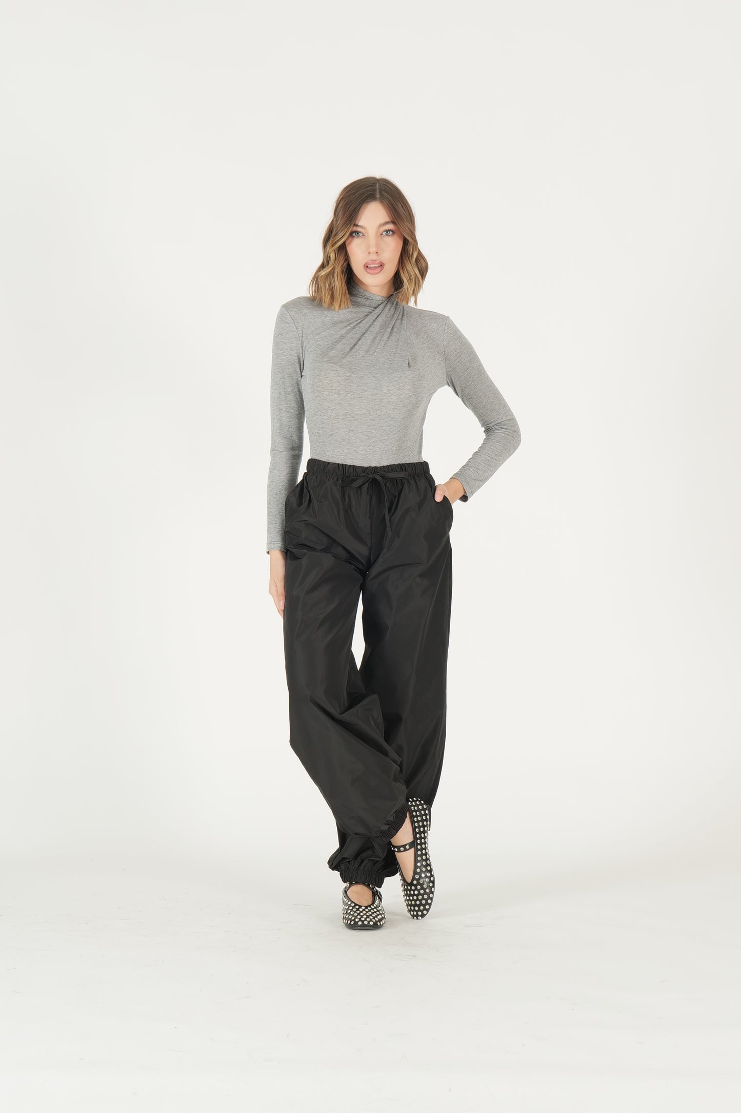 Pantaloni a palloncino drappeggiati
