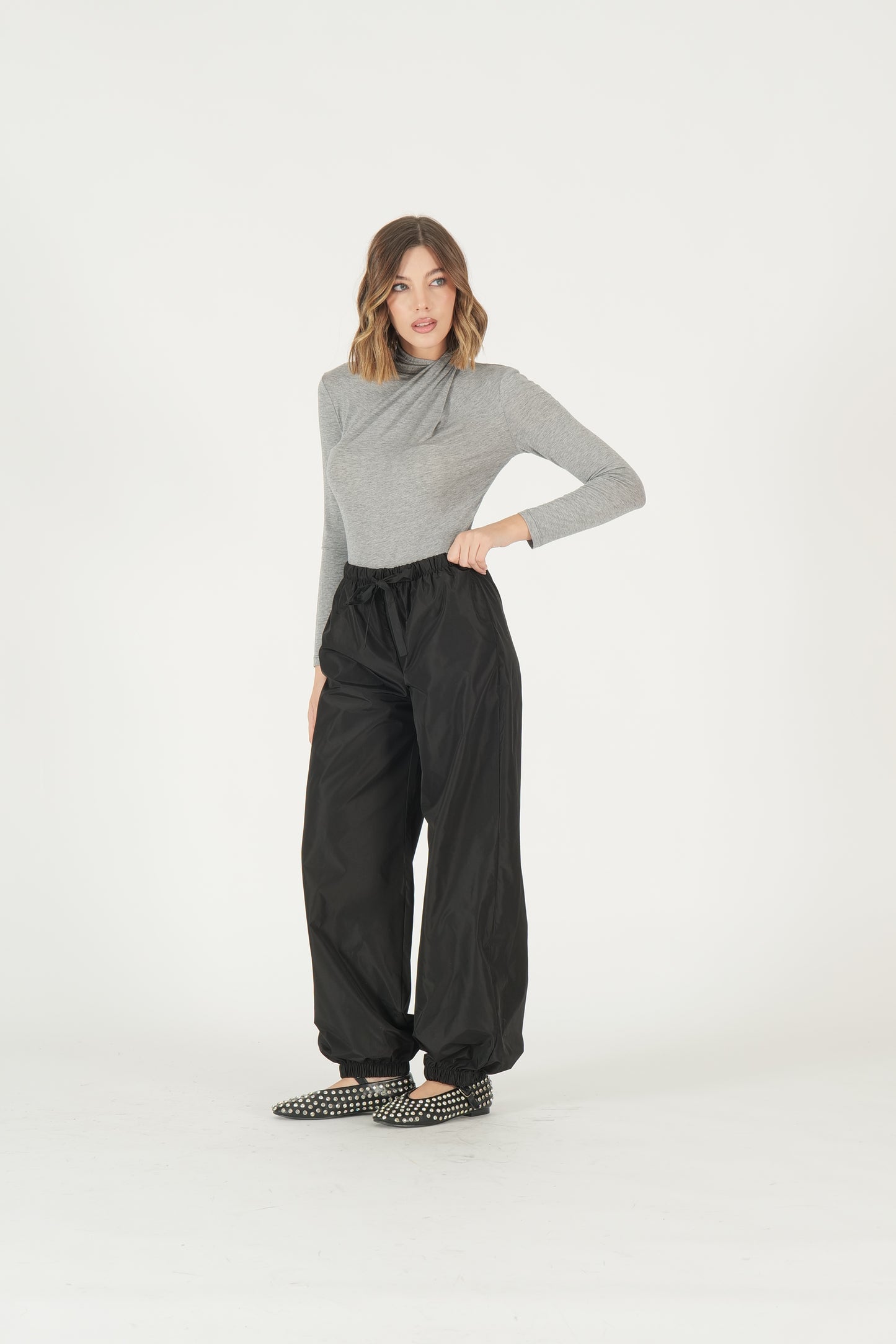 Pantaloni a palloncino drappeggiati