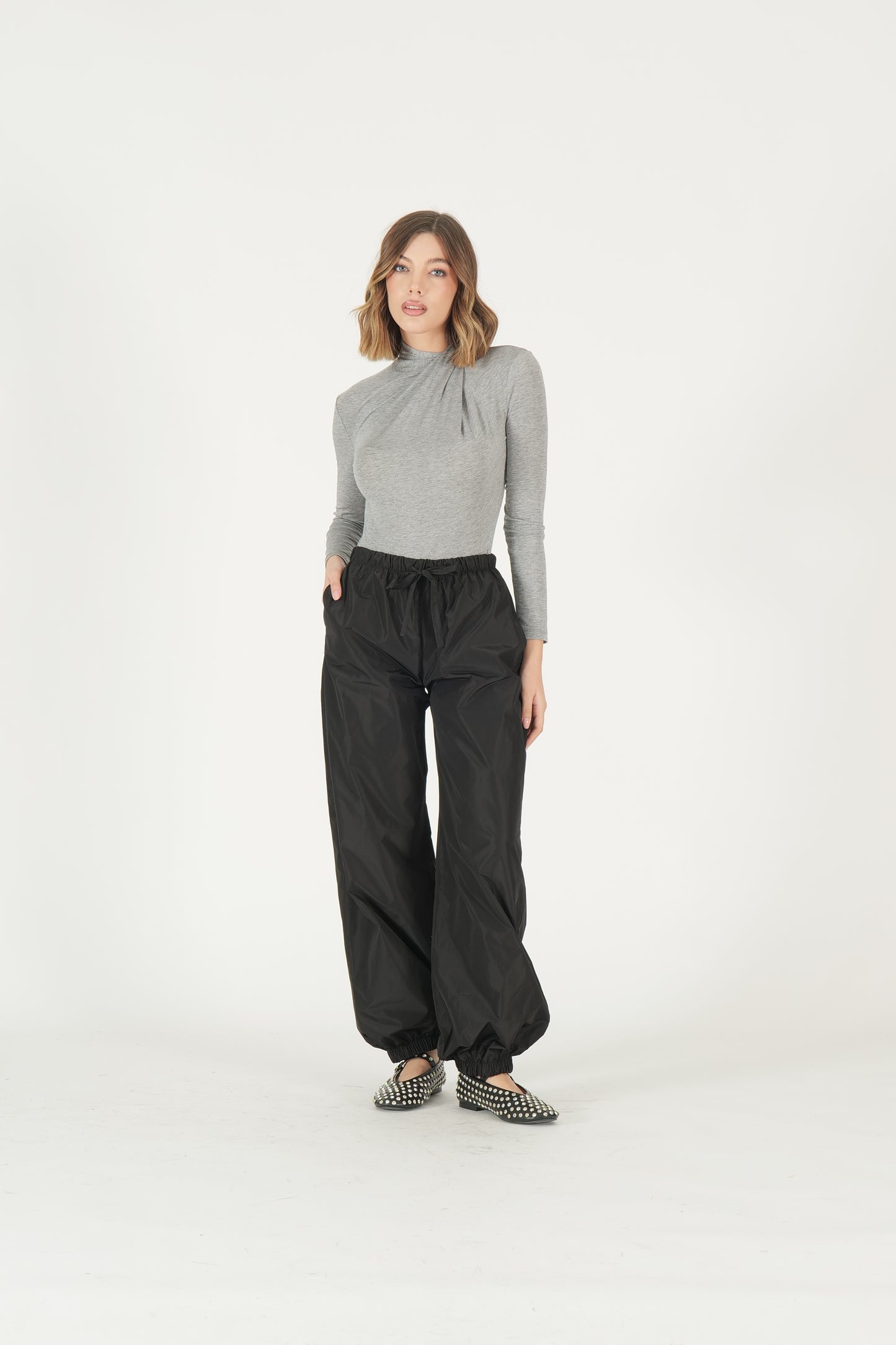 Pantaloni a palloncino drappeggiati