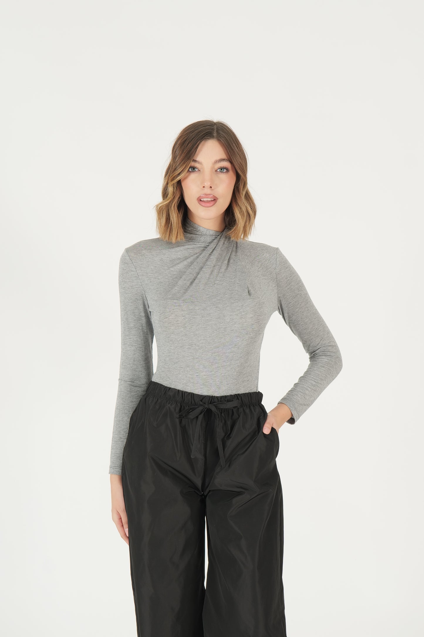 Maglia collo incrociato