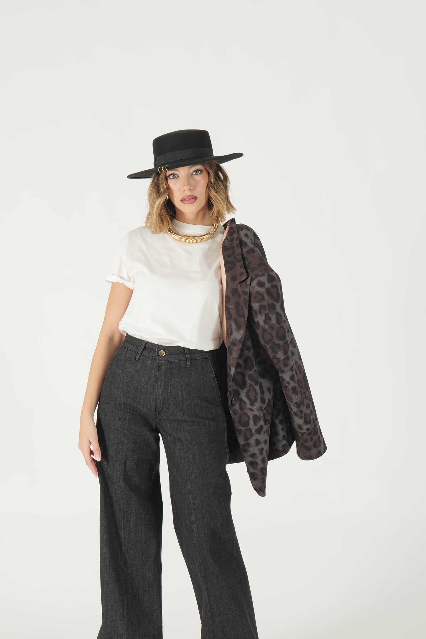 Jeans palazzo nero