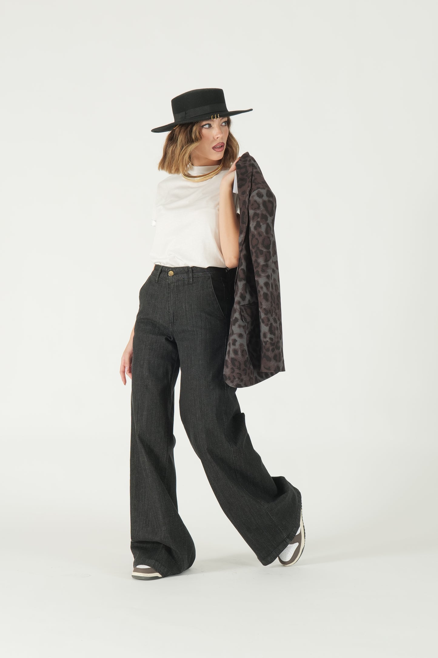 Jeans palazzo nero