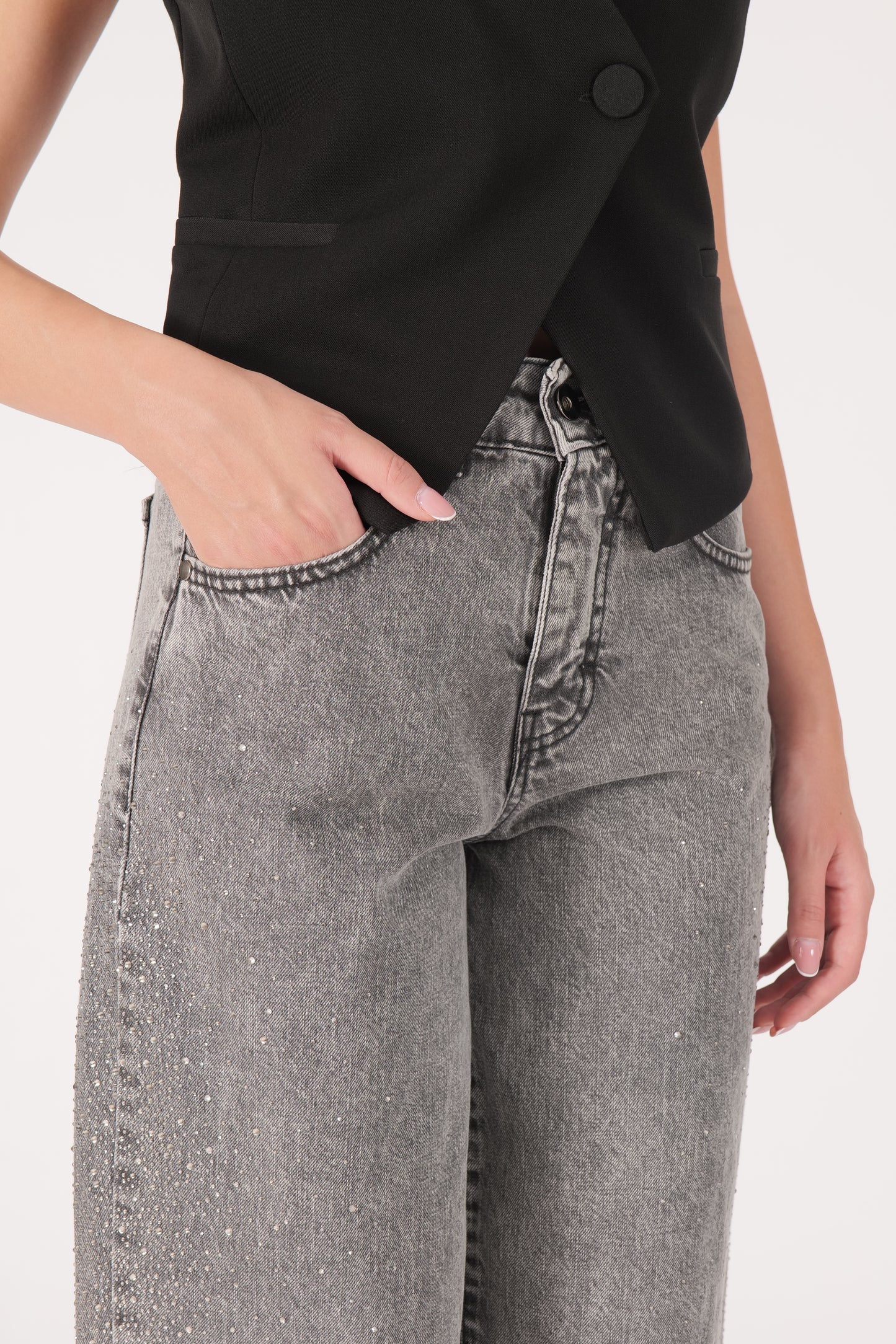 Jeans con strass