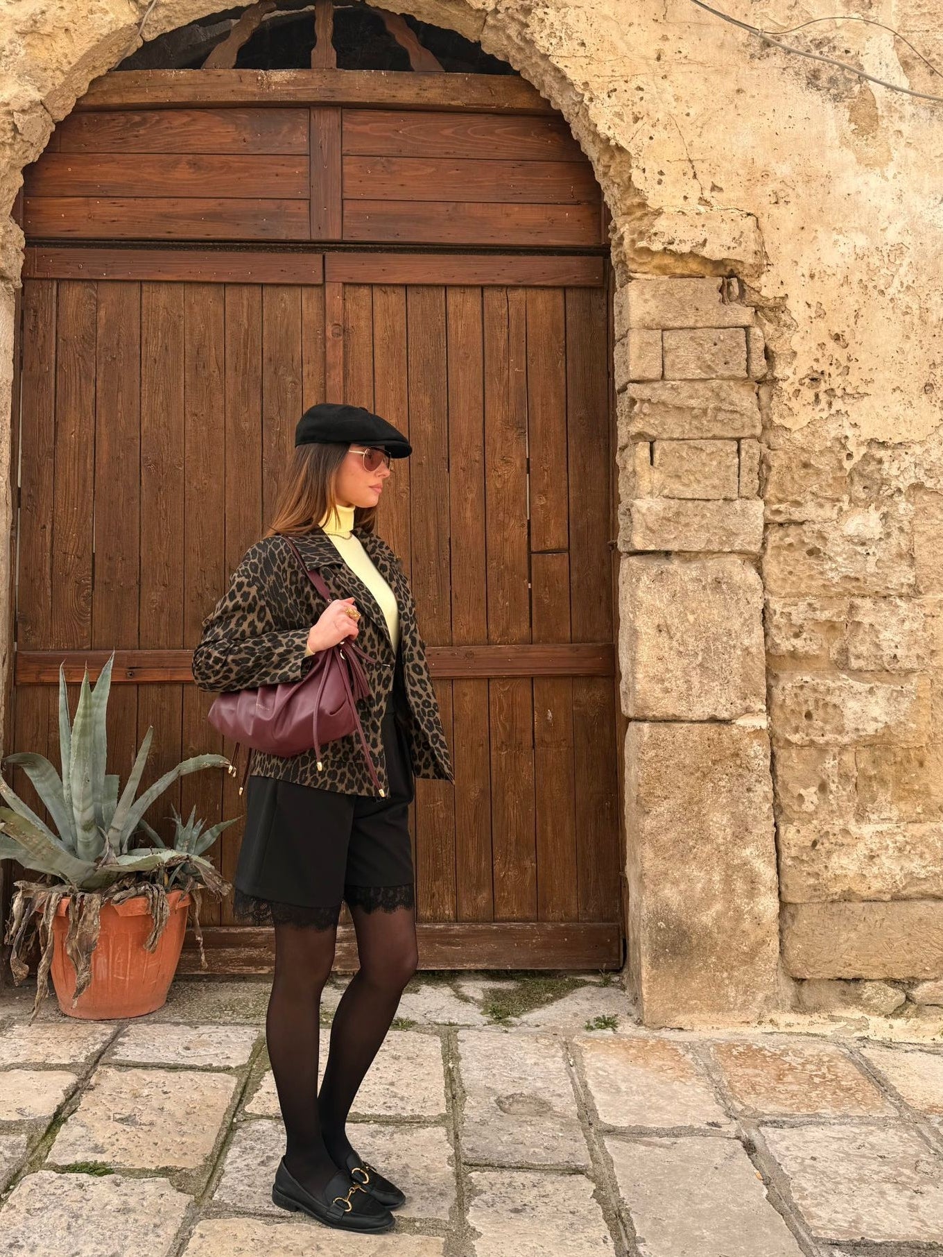 Blazer animalier doppiopetto