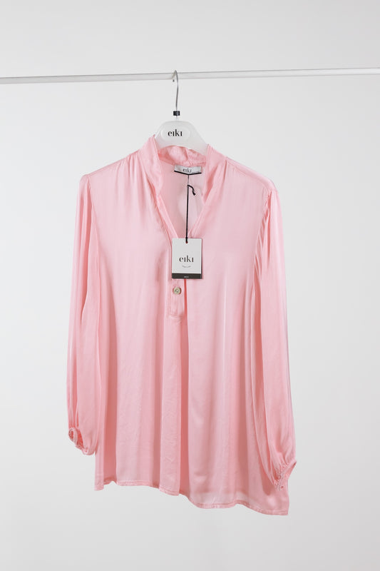 Camicia rosa in raso