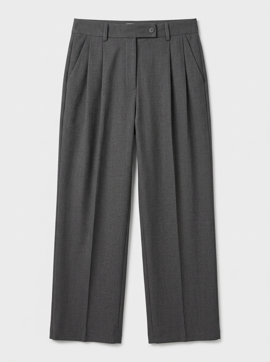 Pantaloni Sartoriali a Gamba Larga con Pince