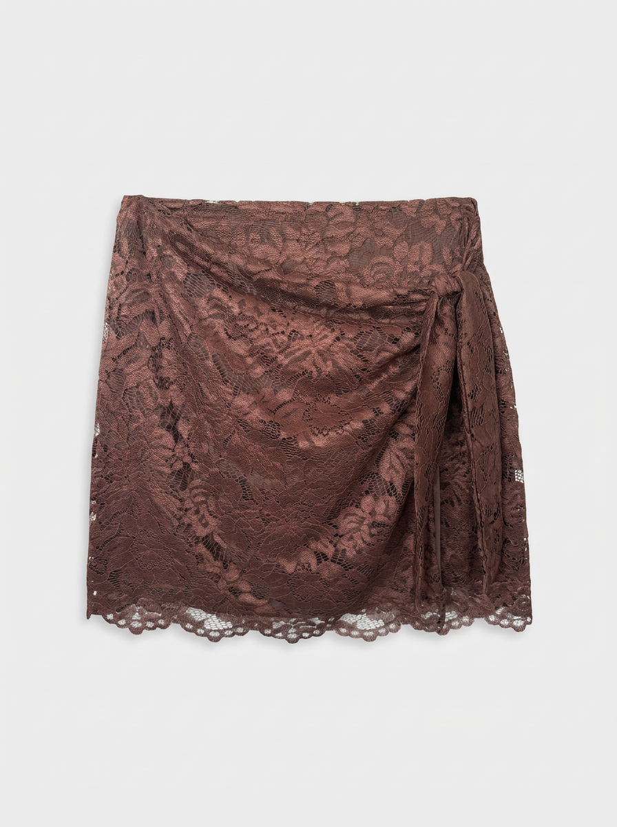 Minigonna Wrap in Pizzo