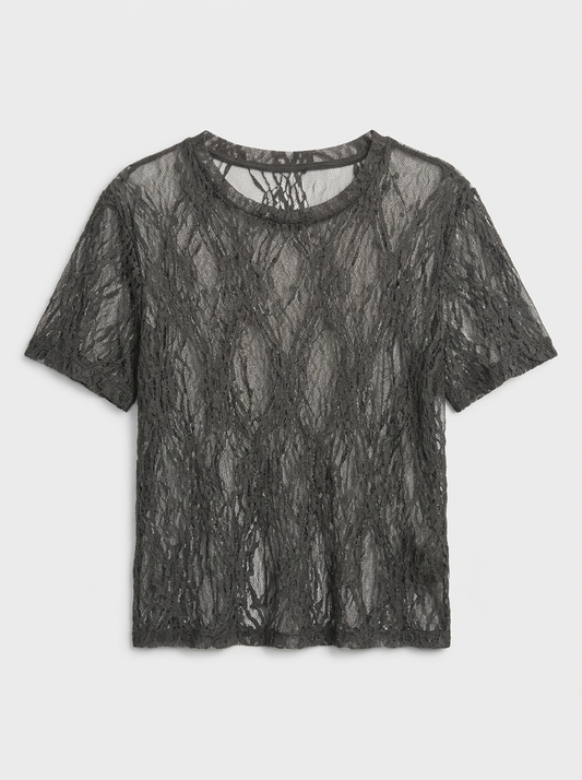 T-shirt in pizzo
