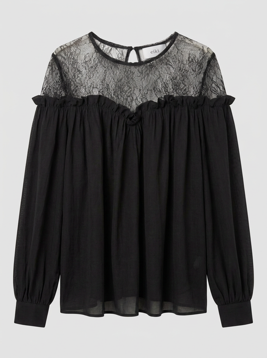 Blusa dettaglio pizzo