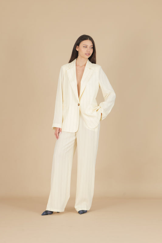 Pantalone palazzo gessato