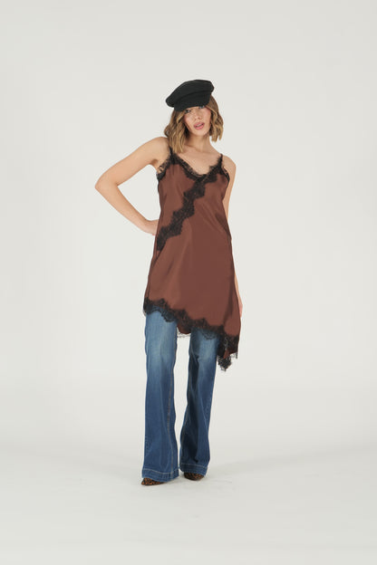 Abito sottoveste con pizzo