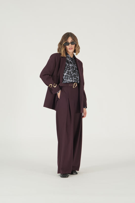 Pantalone palazzo con pinces
