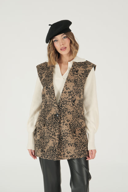 Pullover con colletto in maglia a coste