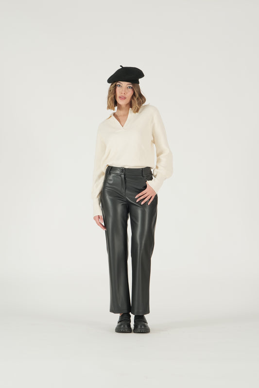 Pantalone in ecopelle