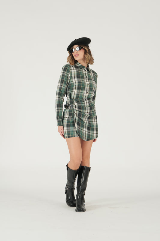Camicia cropped a quadri