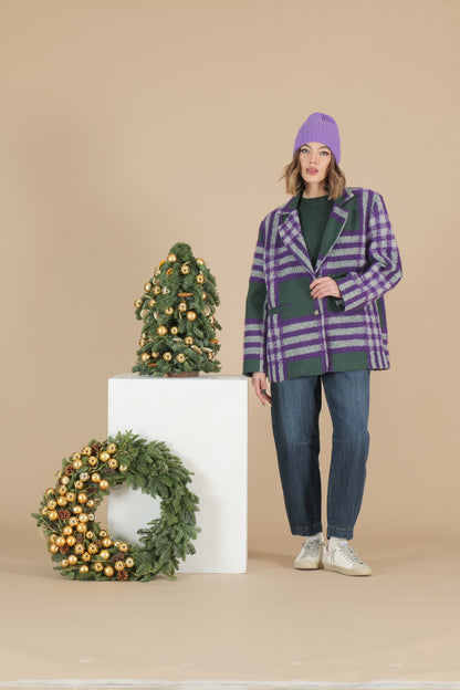 Giacca a quadri over