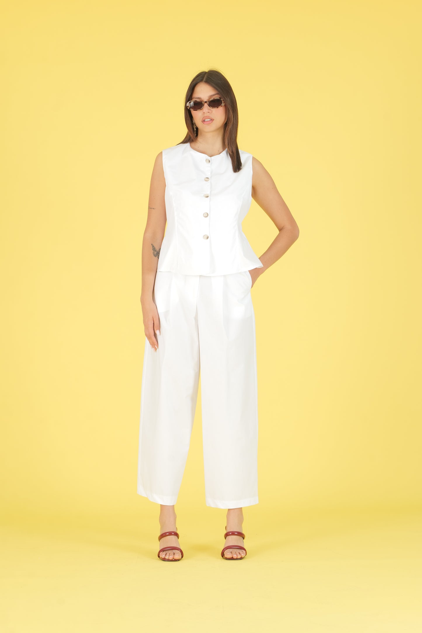 Pantaloni in popeline