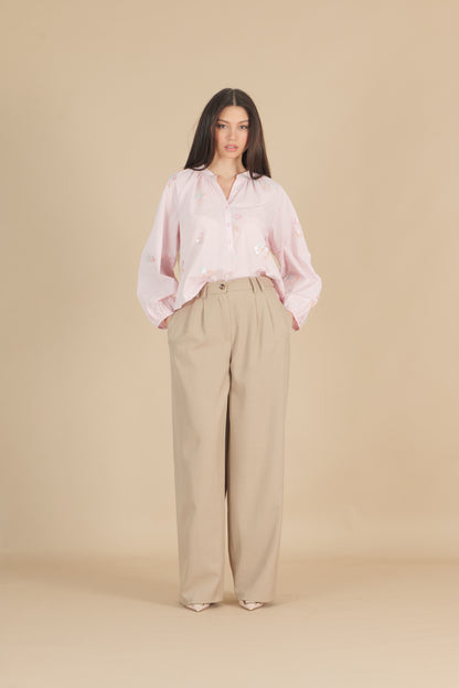 Camicia con ricamo paillettes