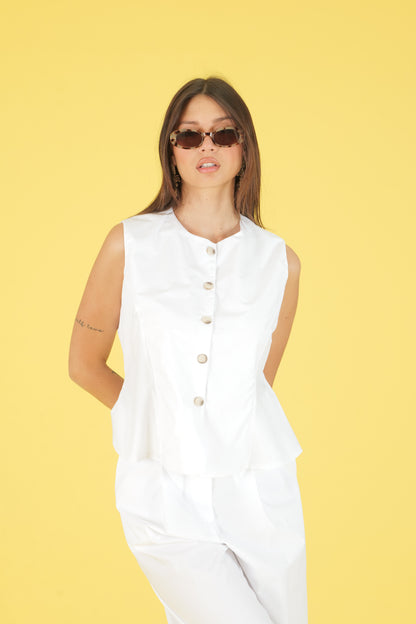 Gilet in popeline