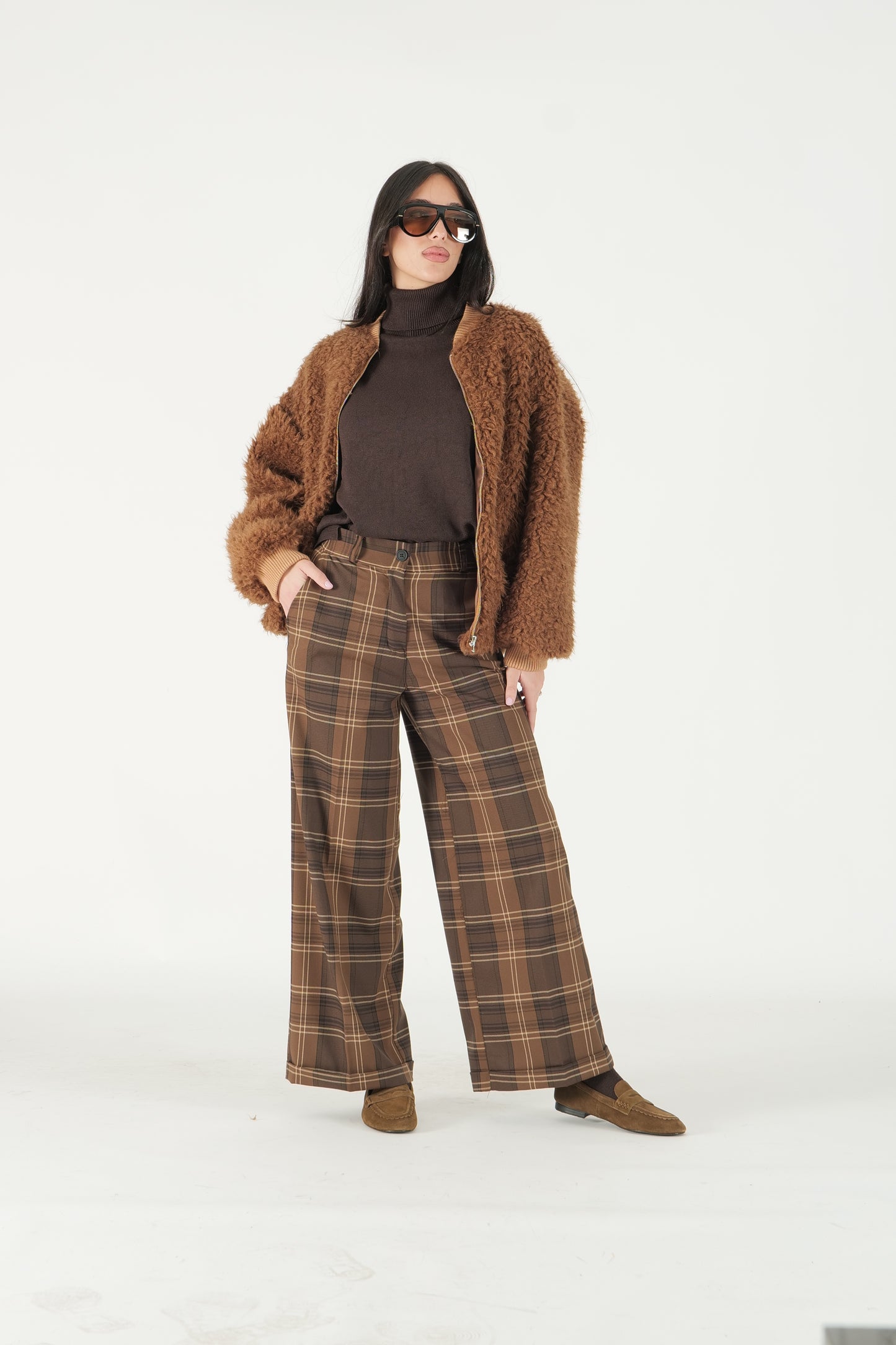 Pantalone palazzo a quadri