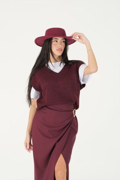 Gilet in maglia scollo a V