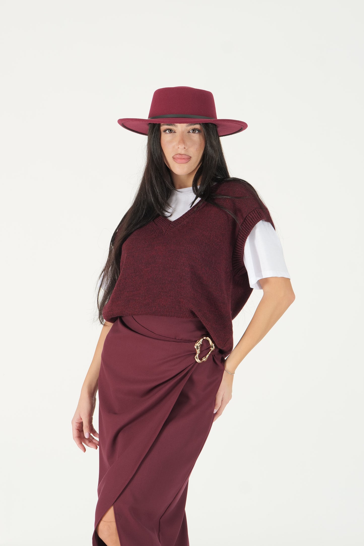 Gilet in maglia scollo a V