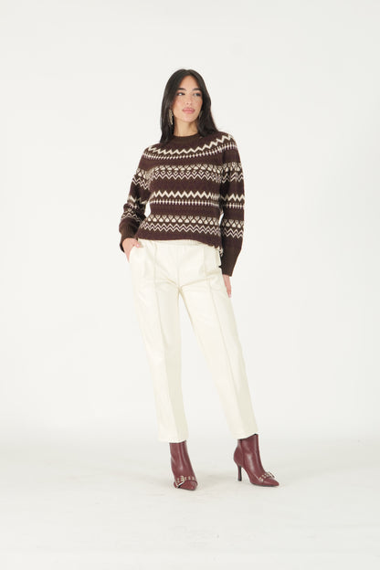 Maglione con motivo jacquard