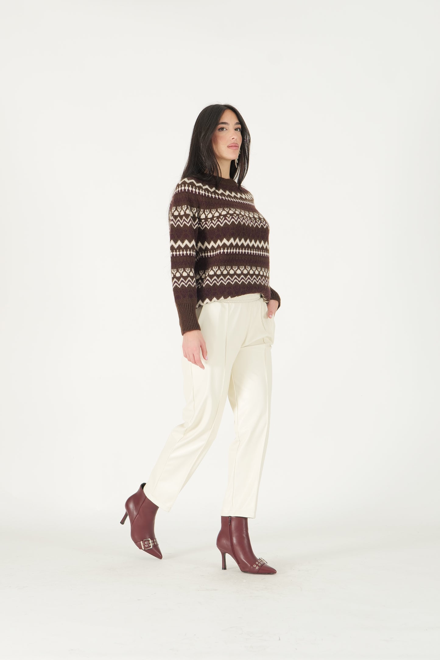 Maglione con motivo jacquard