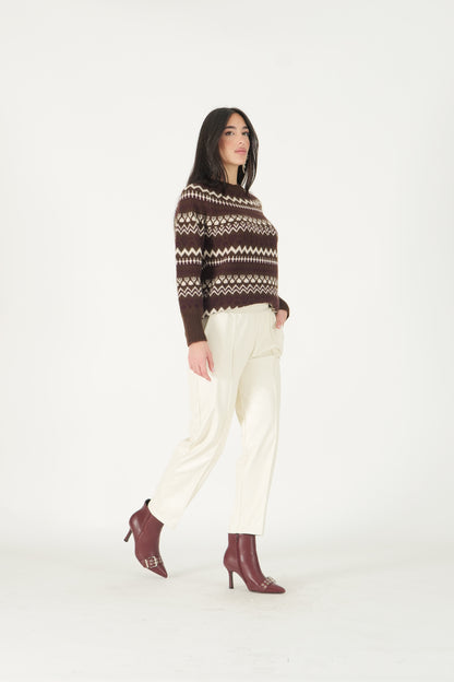 Maglione con motivo jacquard