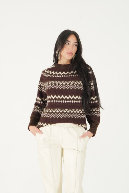 Maglione con motivo jacquard