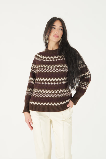 Maglione con motivo jacquard