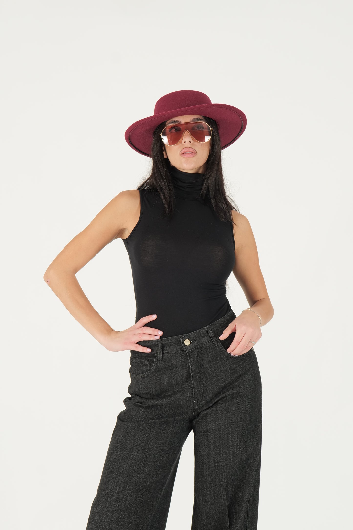 Body giromanica a collo alto