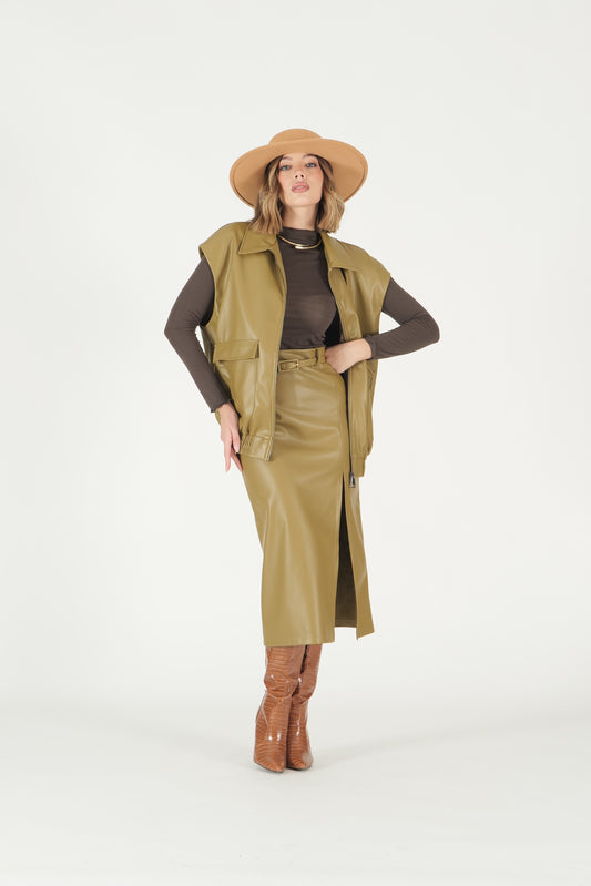 Gilet in ecopelle