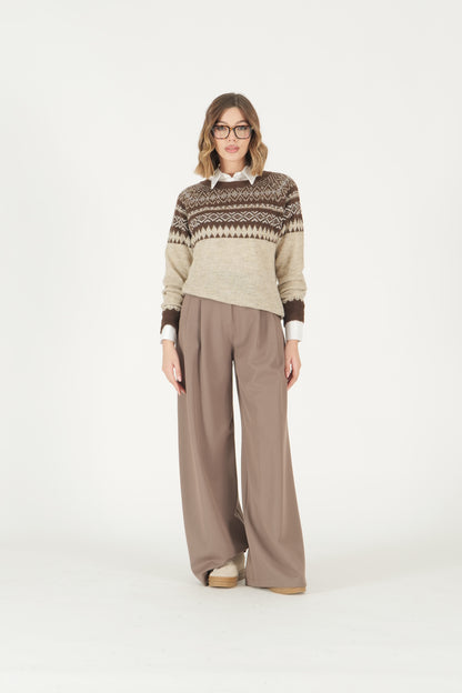 Maglione con motivo jacquard